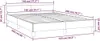 A diagram of a bed frame with dimensions indicated by lines and text. Anteprima dell’immagine prodotto