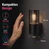 XUDO Vonkajšie nástenné svietidlo E27 IP44 čierne okrúhle, Náhľad obrázku produktu 4