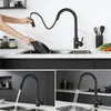 AICA Spültischarmatur Ausziehbar Säulenbrause Wasserhahn Produktbild-Vorschau 5