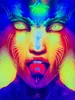 PSYWORK Schwarzlicht Stoffposter Neon "Vermilion", Produktbild-Vorschau 3