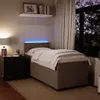 Boxspringbett mit Matratze Hellgrau 80x200 cm Samt Produktbild-Vorschau 4