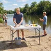 Składany stół do filetowania ryb COSTWAY, stół z umywalką, Podgląd zdjęcia produktu 2