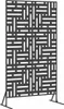 vidaXL Paravento nero 100 x 50 x 180 cm acciaio Anteprima dell’immagine prodotto 1