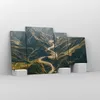 Bild auf Leinwand - Leinwandbild - 4 Teile - Berge Weg Wald Produktbild-Vorschau 4