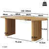 Flieks Ausziehbarer Esstisch 120-160cm, ovaler Holztisch Produktbild-Vorschau 7