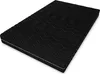 A black mattress with a wavy stitched pattern is shown from a diagonal angle on a white background. Produktbild-Vorschau