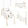 3-in-1 Babyschaukel aus Holz beige – mit Sicherheitsgurt & Produktbild-Vorschau 3