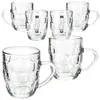 6er Set Dijon Bierkrüge 200ml aus Glas mit Relief & Henkel Produktbild-Vorschau 2