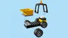 An exploded view of a LEGO construction vehicle, showing how different parts connect. Produktbild-Vorschau