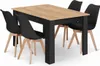 Černý jídelní set 1 + 4, stůl MADO ARTISAN 120x80 + židle Náhled obrázku produktu 1