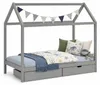 Homestyle4u Kinderbett 90x200 Hausbett Grau mit Bettkasten Produktbild-Vorschau 10