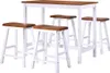 vidaXL Bartisch  und Hocker Set 5 tlg. Massivholz - Bar-Set Produktbild-Vorschau 3