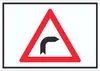 Schild Achtung Kurve rechts Symbol A6 Rückseite Produktbild-Vorschau 1