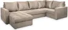 Masseno Ecksofa LORIVO R-S mit Schlaffunktion U-Form, Sofa Produktbild-Vorschau 2