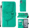 Lederhülle für Nokia X30 Schmetterling Prägung Flip Produktbild-Vorschau 1