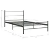 vidaXL Rama łóżka szary metal 100 × 200 cm Podgląd zdjęcia produktu 6