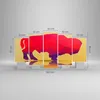 Bild auf Leinwand - Leinwandbild - Bison Illustration Bunt Produktbild-Vorschau 3