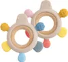 Baby Nova Baby Beißring aus Holz & Silikon Bleu  BPA frei  Produktbild-Vorschau 2
