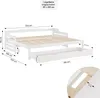 Homestyle4u Tagesbett Ausziehbett 90x200 cm mit Bettkasten Produktbild-Vorschau 7