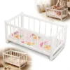 LETTO IN LEGNO BIANCO LETTO IN LEGNO per bambole lettino Anteprima dell’immagine prodotto 1