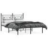 Design Möbel Bettgestell mit Kopfteil Metall Schwarz Produktbild-Vorschau 3