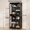 BROTTAR Große Glasvitrine 180cm mit 6 Ebenen, 3-farbiger Produktbild-Vorschau 2