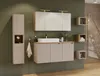 Szafka Łazienkowa Wysoka 140 Cm Kaszmirowa Matowa 2 Drzwi Podgląd zdjęcia produktu 2