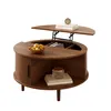 Okrągły stolik kawowy Merax z pionowymi listwami, stolik do Podgląd zdjęcia produktu 13