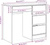 vidaXL Schreibtisch Artisan-Eiche 90 x 37,5 x 75 cm Produktbild-Vorschau 8