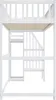 Sweiko Hochbett 90x200 mit Treppe, weißes Kinderbett aus Produktbild-Vorschau 14