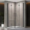 Falttür Duschkabine 90x90x195cm Eckeinstieg Duschabtrennung Produktbild-Vorschau 1
