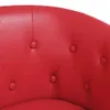 vidaXL Clubsessel mit Fußhocker Rot Kunstleder Produktbild-Vorschau 6