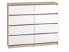 Roe Furniture | Kommode - 8 Schubladen - 140 cm - Weiß und Produktbild-Vorschau 1