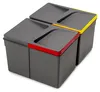 Emuca Zestaw pojemników do recyklingu do szuflad kuchennych Podgląd zdjęcia produktu 1