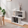 Beistelltisch 'Koxjö' Standregal 57 x 60 x 20 cm Weiß Produktbild-Vorschau 2