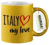 Huuraa Glitzertasse Italy my love 330ml Gold Keramik Produktbild-Vorschau 1