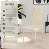4 jídelní židle Imitace kůže - béžové Náhled obrázku produktu 3