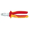 A pair of insulated combination pliers against a white background. Voir les images du produit