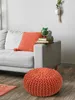Pouf Pouf lavorato a maglia fatto a mano in cotone Anteprima dell’immagine prodotto 1