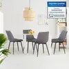 Sedia Albatros BOSA in velluto grigio - set di 2 sedie da Anteprima dell’immagine prodotto 5