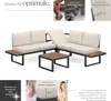 Ensemble de salon de jardin Eliar, 4 pièces, avec structure Voir les images du produit 3