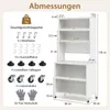 COSTWAY Küchenschrank mit 6 Ebenen, Buffet-Schrank mit Produktbild-Vorschau 7