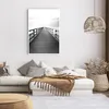Poster - Poster ohne Rahmen - Pier Perspektive Schwarzweiß Produktbild-Vorschau 6