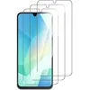 Three screen protectors are stacked on top of each other, with one placed on a smartphone. Produktbild-Vorschau
