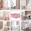 A collage of nine images showcasing home decor items, primarily curtains and soft furnishings, in various settings. Podgląd zdjęcia produktu
