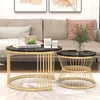 Set aus 2 runden Couchtischen, modern, mit glänzender Produktbild-Vorschau 2