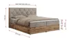 MKS MEBLE Boxspringbett 140x200 mit Bettkasten Eiche, Produktbild-Vorschau 6
