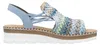 Rieker Damen Sandalette Blau/Bunt Voir les images du produit 2