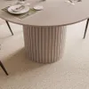 Esstisch Rund Ø 120 cm LINNEA – Säule in Lamellen-Optik – Produktbild-Vorschau 2