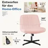 Sweetcrispy Bürostuhl Ohne Armlehne, Teddysamt und Bequemes Produktbild-Vorschau 10
